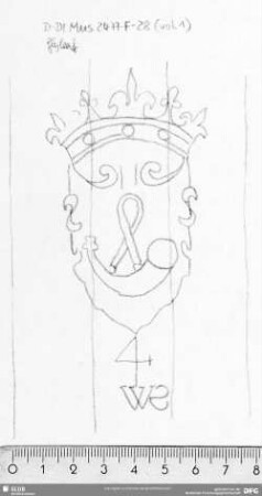 W-Dl-465 Posthornschild (gekrönt) + Marke + "WR" / "IKM"
