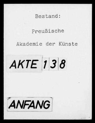 Anträge auf Verleihung des Titels "Akademischer Künstler"