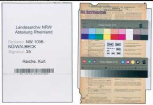 Entnazifizierung Kurt Reiche , geb. 23.05.1921 (Techn.Zeichner)