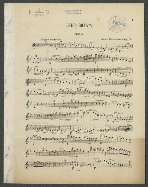 Third Sonata. Violin