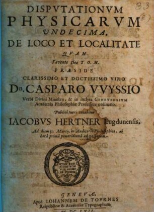 De Loco Et Localitate
