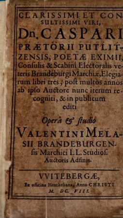 Elegiarum libri tres