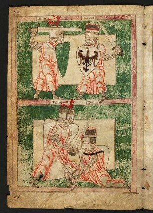 Miniatur: Turnus tötet Pallas