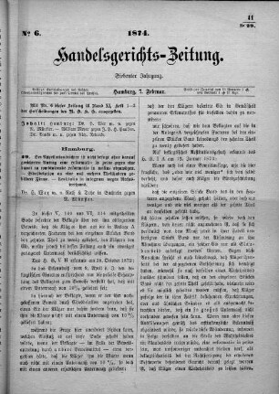No. 6. 7. Februar 1874