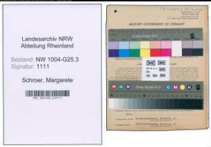 Entnazifizierung Margarete Schroer , geb. 19.03.1893 (Lebensm.Haendlerin)