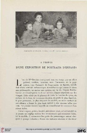 4. Pér. 4.1910: À propos d'une exposition de portraits d'enfants