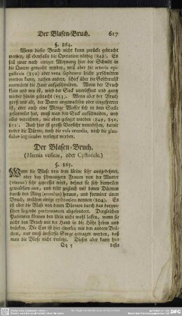 Der Blasen-Bruch. (Hernia vesicae, oder Cystocele.)