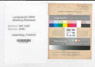 Entnazifizierung Friedrich Liesenberg , geb. 13.12.1902 (Fahrhauer)