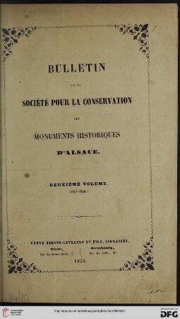 2: Bulletin de la Société pour la Conservation des Monuments Historiques d'Alsace
