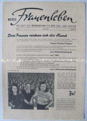 Illustrierte Monatszeitschrift der DFD "Neues Frauenleben" u.a. zum 1. Mai und zum Zweijahrplan