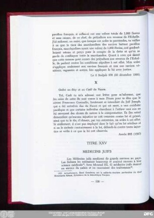 Titre XXV Medecins Juifs