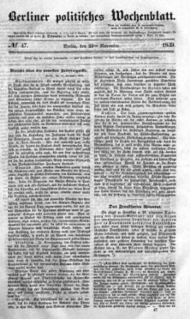 No 47, 23. November 1839