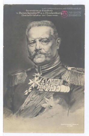 Generaloberst Exzellenz v. Benckendorff u. v. Hindenburg