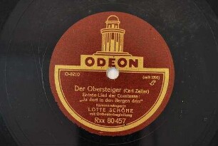 Der Obersteiger : Entrée-Lied der Comtesse: "Ja dort in den Bergen drin" / (Carl Zeller)