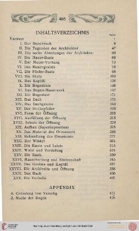 497 Inhaltsverzeichnis
