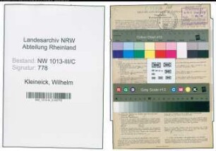 Entnazifizierung Wilhelm Kleineick , geb. 02.06.1896 (Milchhaendler)