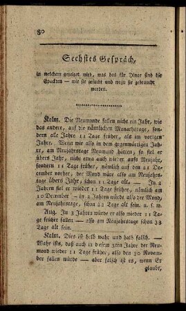 Sechstes Gespräch.
