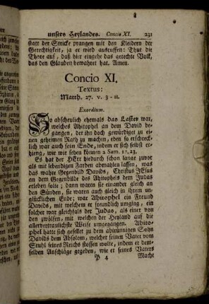 Concio XI. Textus: Matth. 27 . v. 3 - 11.