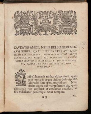 Caveatis Amici,[...]