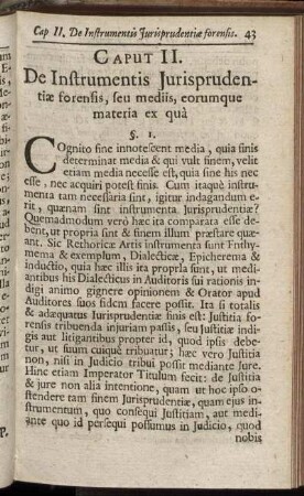 Caput II. De Instrumentis Jurisprudentiæ forensis, ...