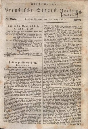 Allgemeine preußische Staats-Zeitung