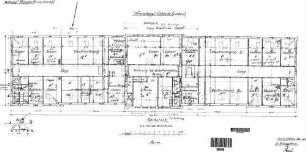 Tübingen Hbf: Empfangsgebäude Verwaltungsgeb.Mittelbau Grundrisse 2.OG,DG