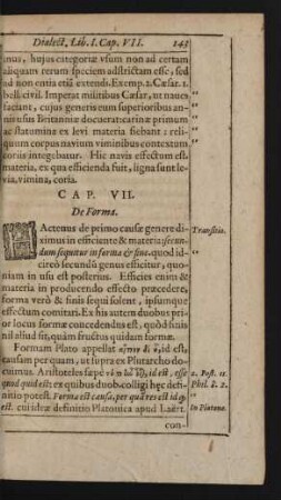 Cap. VII. De Forma.