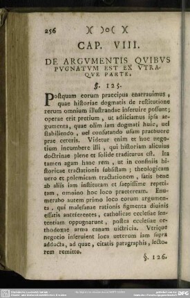 Cap. VIII. De Argumentis Quibus Pugnatum Est Ex Utraque Parte