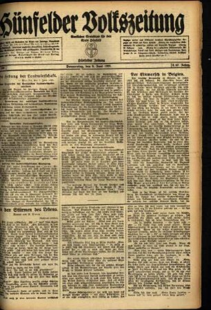 Ausgabe vom Donnerstag, den 09. Juni 1921.