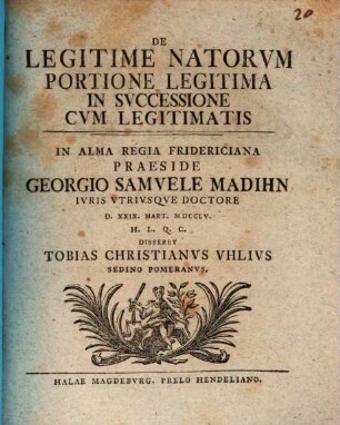 De legitime natorum portione legitima in successione cum legitimatis
