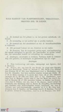 Rijks Kabinet vam Pleisterbeelden, Teekeningen, Prenten enz. te Leiden