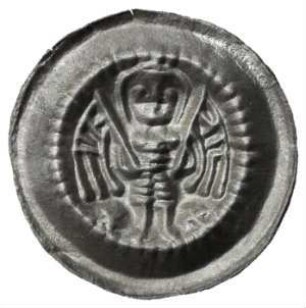 Fundmünze, Brakteat, um 1266 - 1308