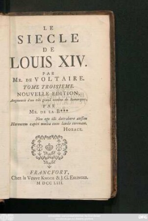 T. 3: Le Siecle De Louis XIV.