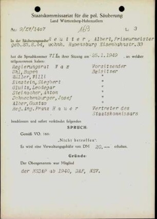 Reutter, Albert