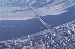 Rhein vor dem Ausbau 1962 bei Köln-Mülheim