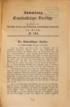 Die Siebenbürger Sachsen