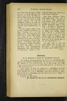 Mitteilung : an die Mitglieder des Vereins für wissenschaftliche Pädagogik