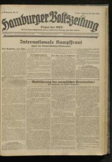 Hamburger Volkszeitung : kommunistische Tageszeitung für Hamburg und Umgebung