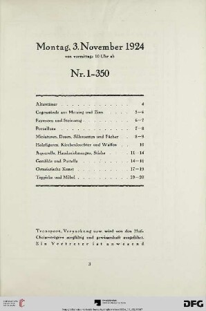 Montag, 3. November 1924 (Nr. 1-350)
