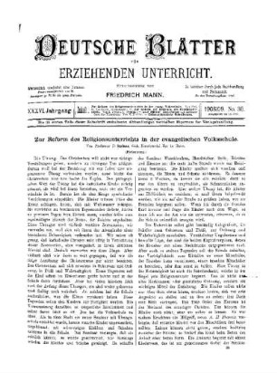 Zur Reform des Religionsunterrichts in der evangelischen Volksschule : (Fortsetzung)