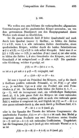 §. 168. Primideale in quadratischen Körpern