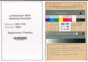 Entnazifizierung Friedrich Stiepermann , geb. 05.10.1893 (Maschinist)