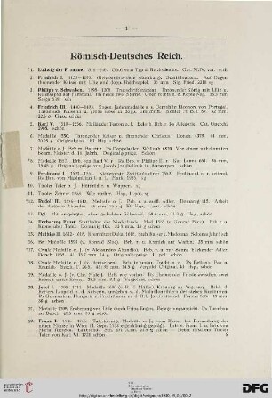 Römisch-Deutsches Reich (Nr. 1-623)
