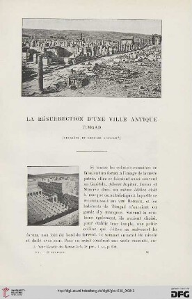 3. Pér. 20.1898: La résurrection d'une ville antique, [2] : Timgad
