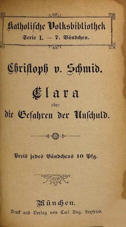 Clara oder die Gefahren der Unschuld