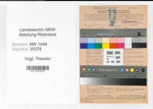 Entnazifizierung Theodor Vogt , geb. 29.05.1885 (Stadtsekretaer)