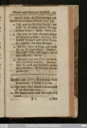 Epistel am XXVI. Sonntage nach Trinitatis. 2 Thess. I, 3 - 10.