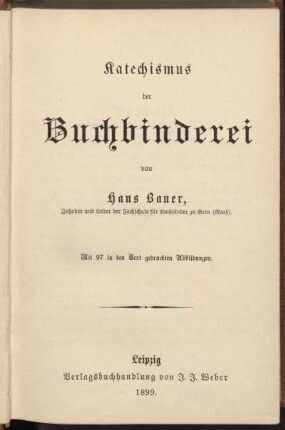 Katechismus der Buchbinderei