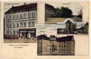Gruß aus Lindenthal bei Leipzig : Rathaus Lindenthal