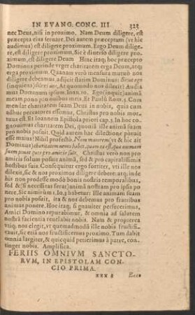 Feriis Omnium Sanctorum, In Epistolam ...